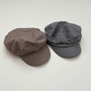 Zara Kids Checkered Newsboy Kids Hat Girls size 3-6yr
